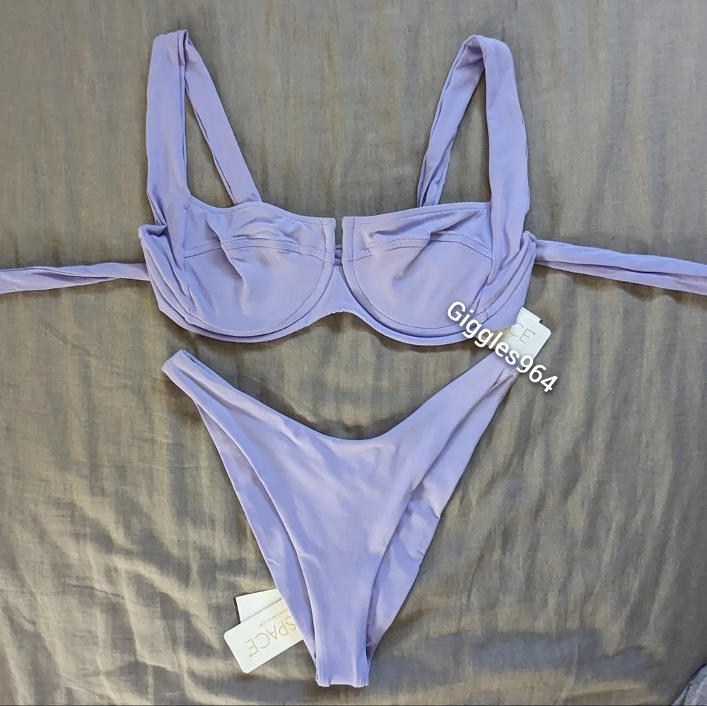 L*Space Camellia Cabana Bikini Set Wisteria